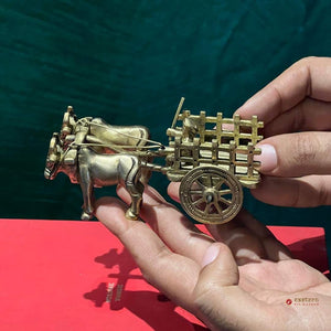Beautiful Brass Bullock Cart Replica