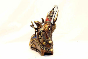 Brass & Bell Metal Shiva Ganesh Gond Art Sculpture.