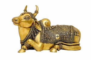 Brass sitting Nandhi