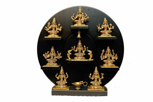 Brass Ashta Lakshmi on Wooden Frame