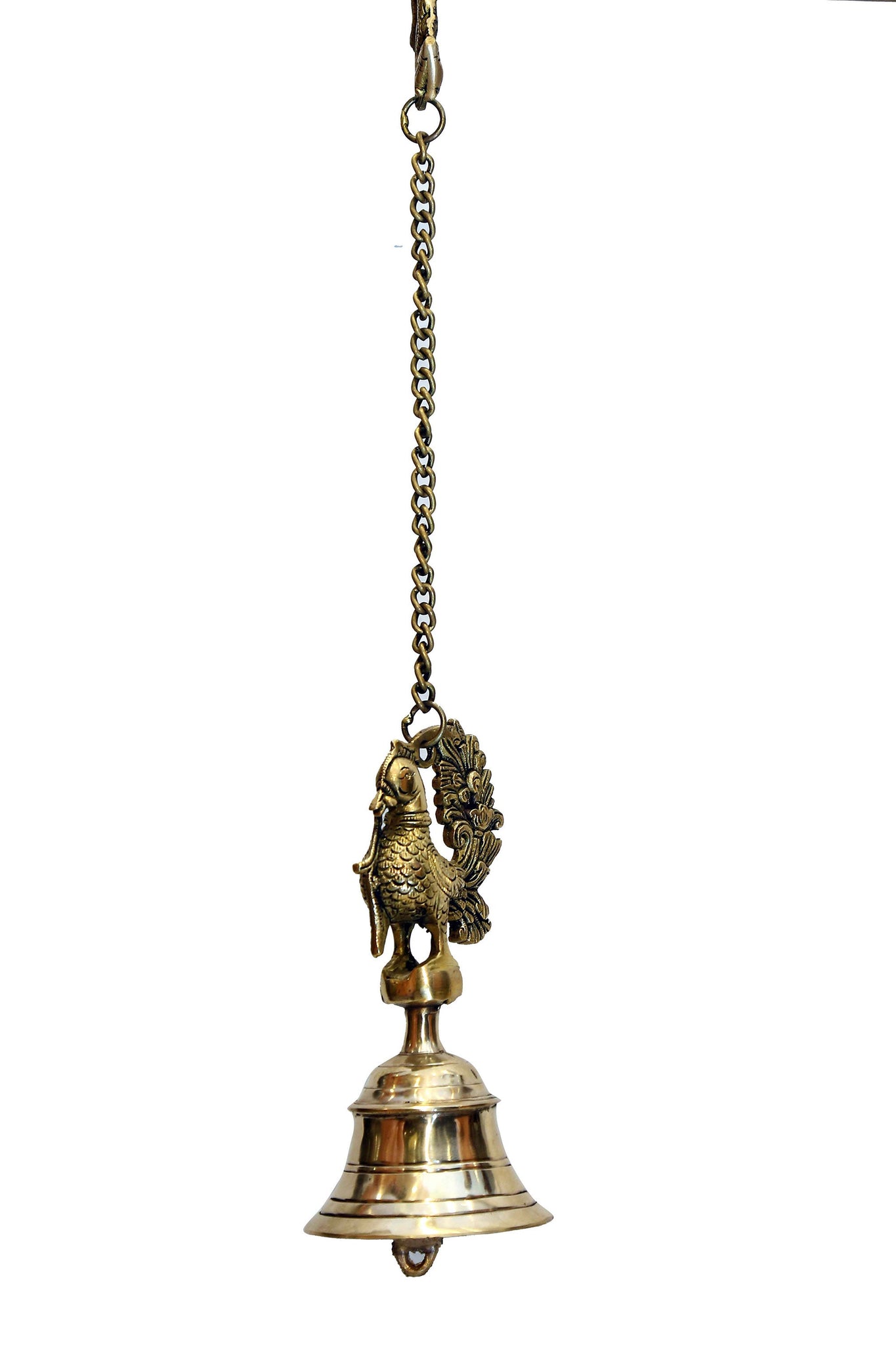 Brass Peacock With Bell
