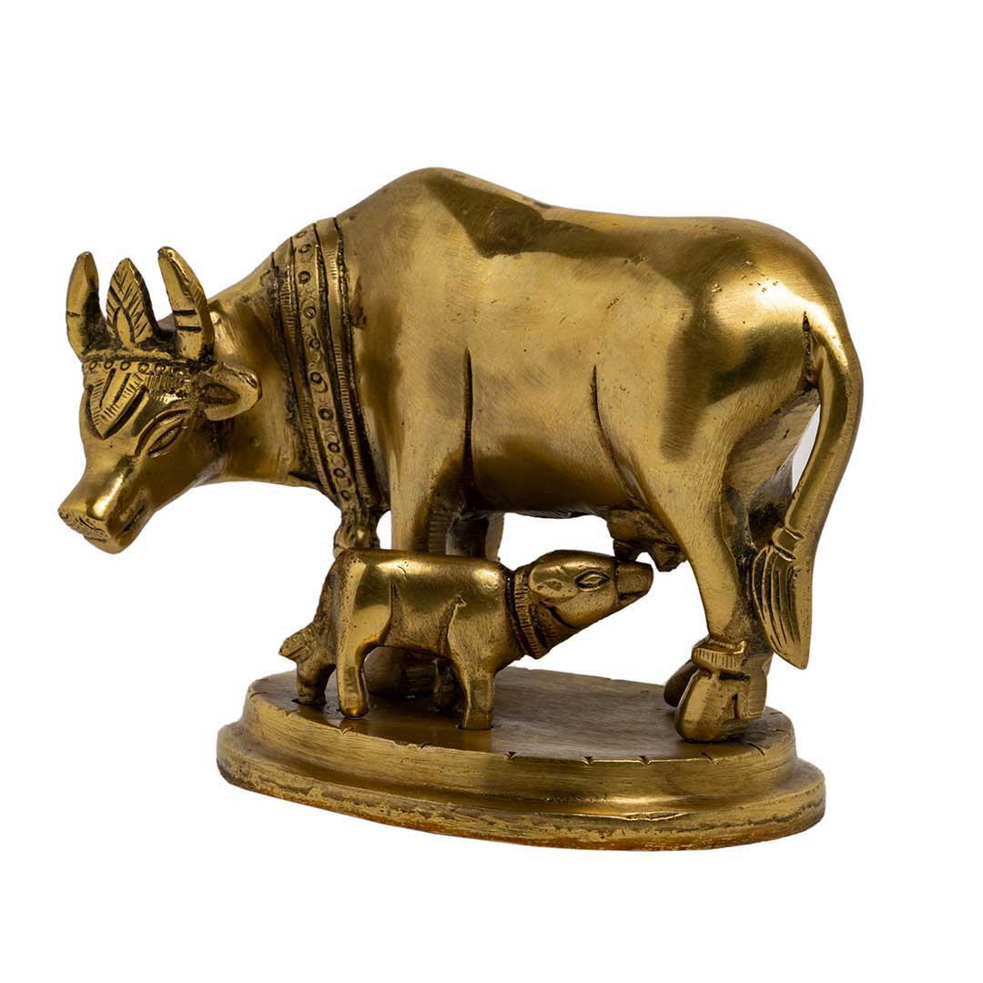 BRASS COW AND CALF