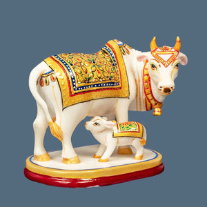 MARBLE COW AND CALF