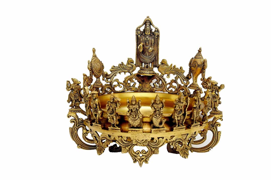 Brass Balaji With Dasavatar Urli