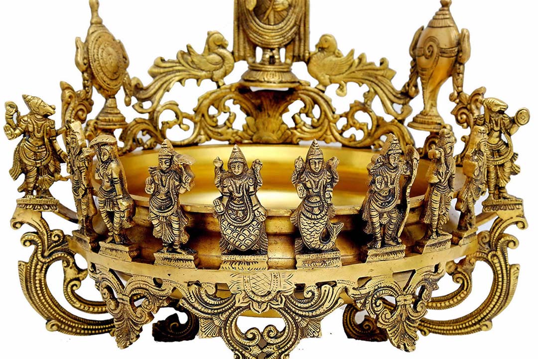 Brass Balaji With Dasavatar Urli