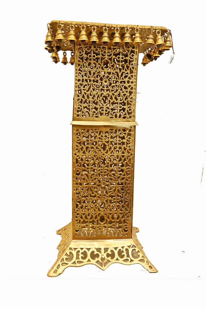 Brass Stool with cut Jali Work