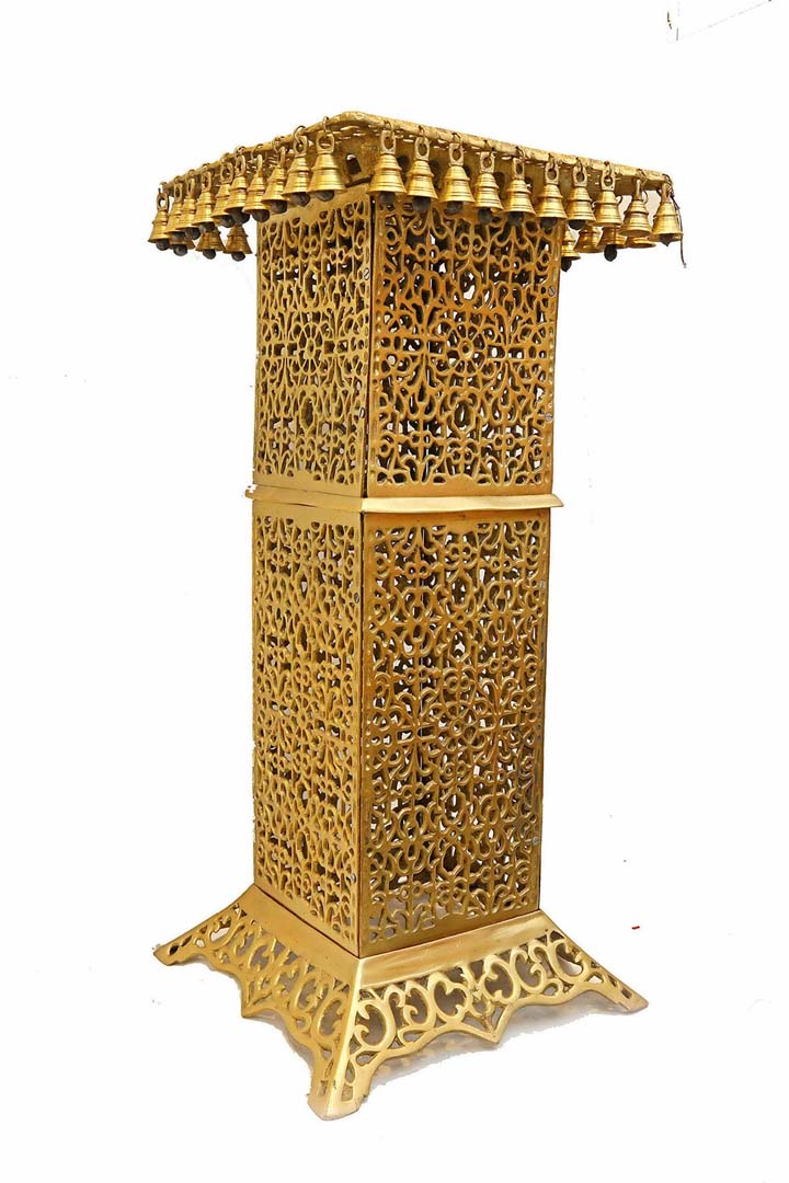 Brass Stool with cut Jali Work