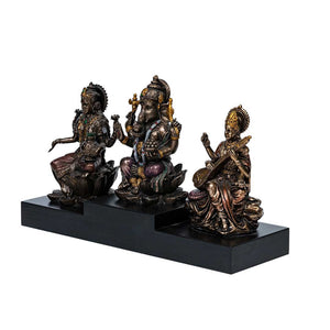 Elegant Poly Resin Ganesh / Lakshmi / Saraswati Showpiece for Home Decor